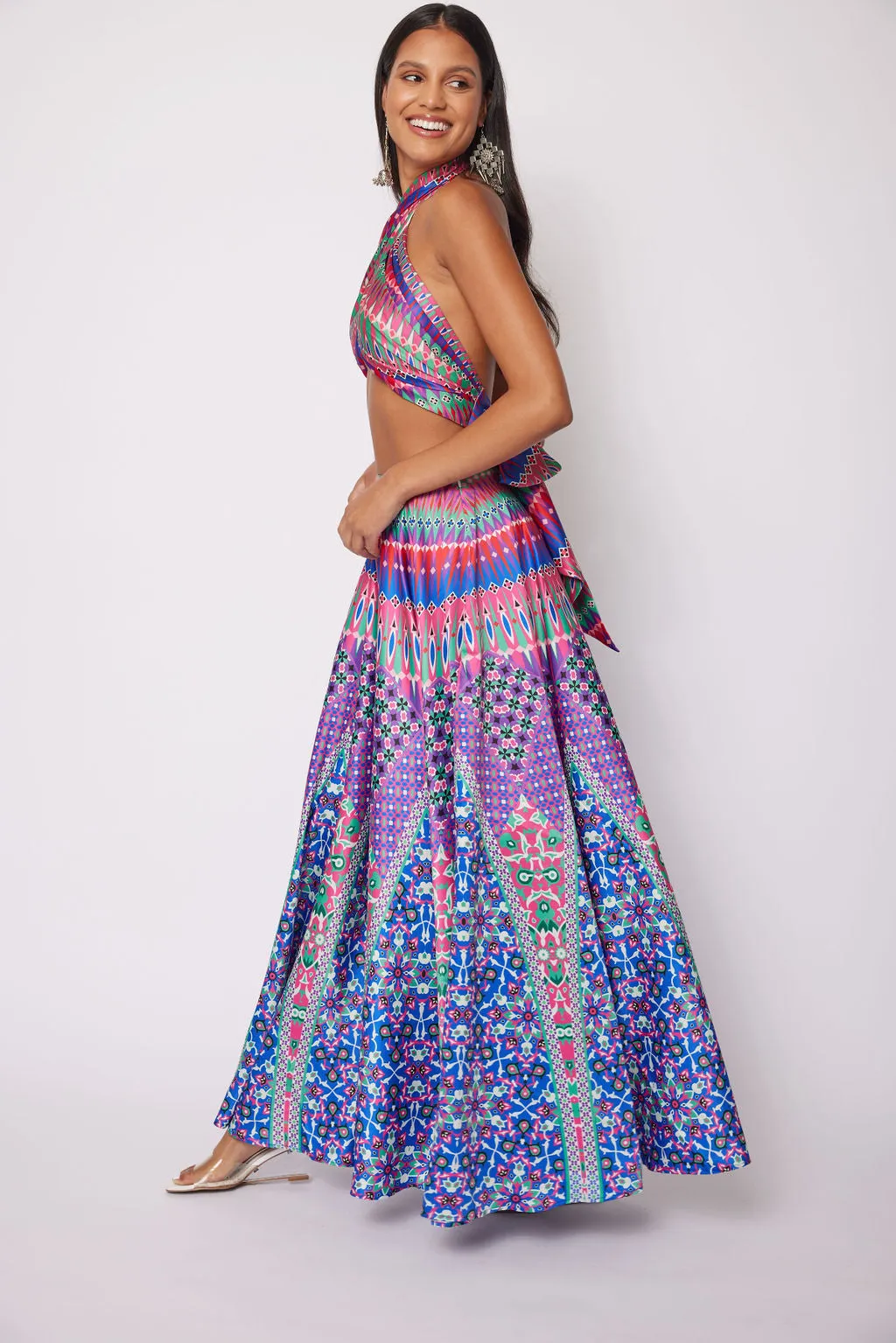 Architectural Print Lehenga Set