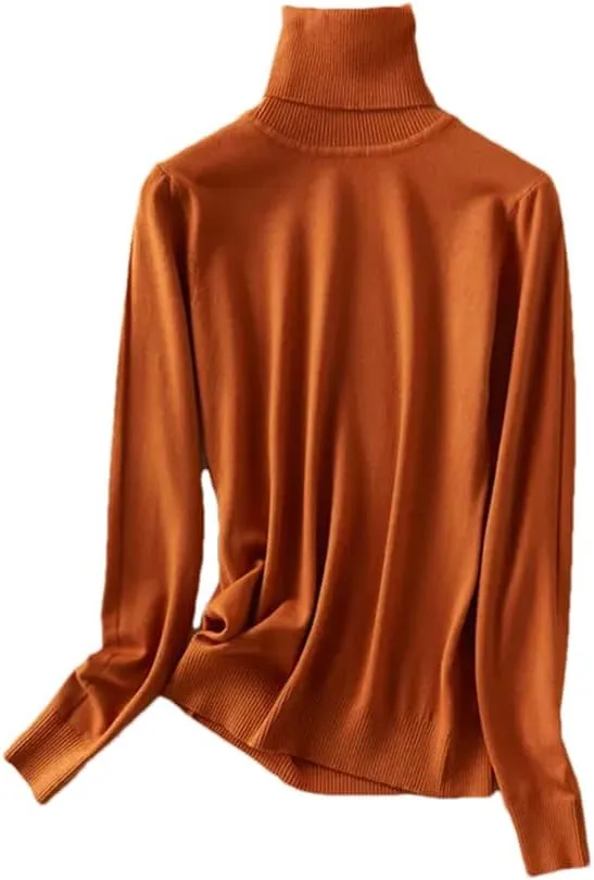Autumn Winter Women Pullover Solid Thick Knitted Sweater Women's Turtleneck Oversize Sweater