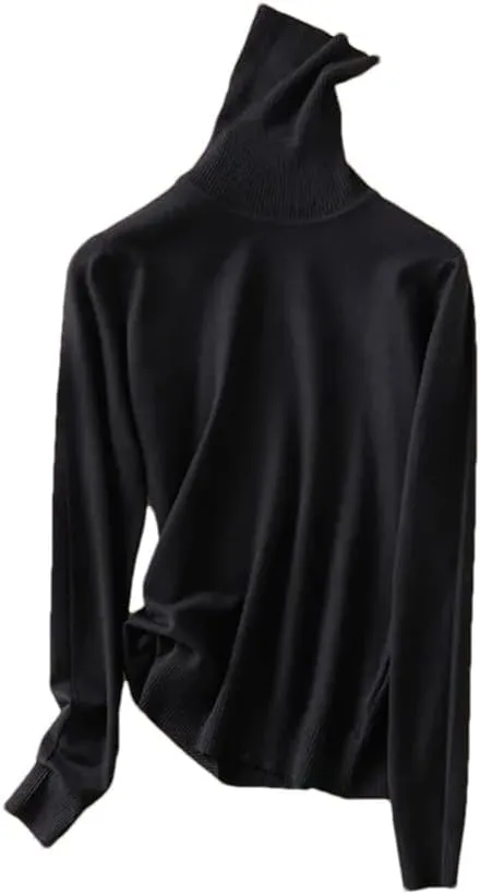 Autumn Winter Women Pullover Solid Thick Knitted Sweater Women's Turtleneck Oversize Sweater