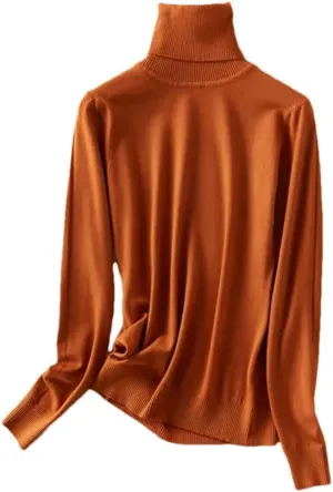 Autumn Winter Women Pullover Solid Thick Knitted Sweater Women's Turtleneck Oversize Sweater