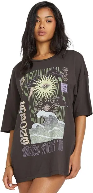 Billabong Women's Logo Oversized Fit Short Sleeve Tee