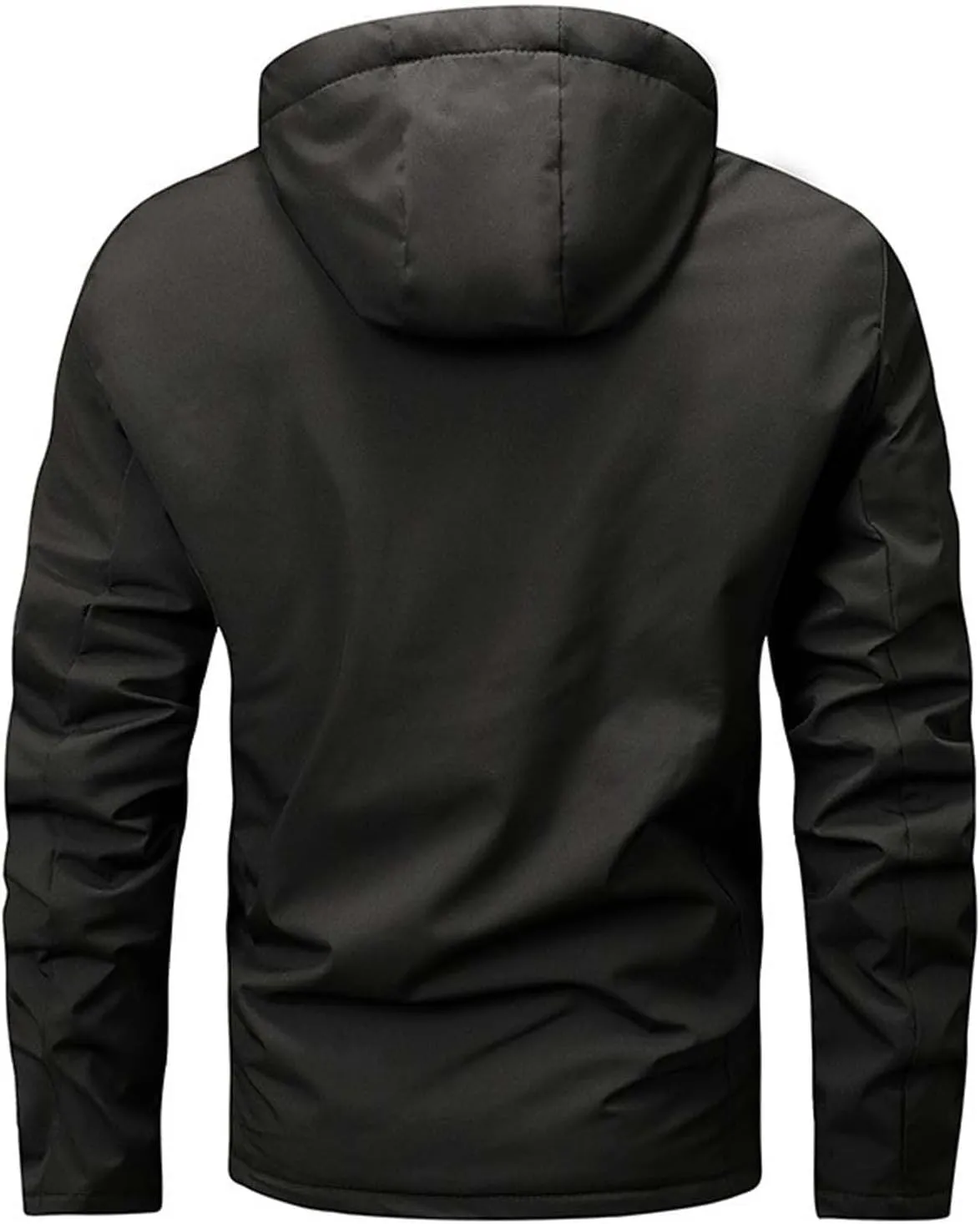 Birthday Gift Ideas Fashion Casual Solid Color Hooded Thick Zipper Pocket Thick Coat Thick Jacket Work Shirts for