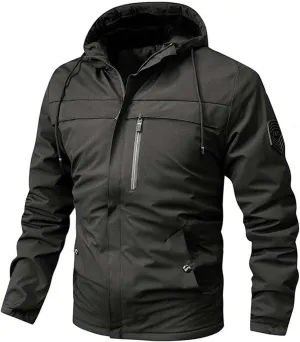 Birthday Gift Ideas Fashion Casual Solid Color Hooded Thick Zipper Pocket Thick Coat Thick Jacket Work Shirts for