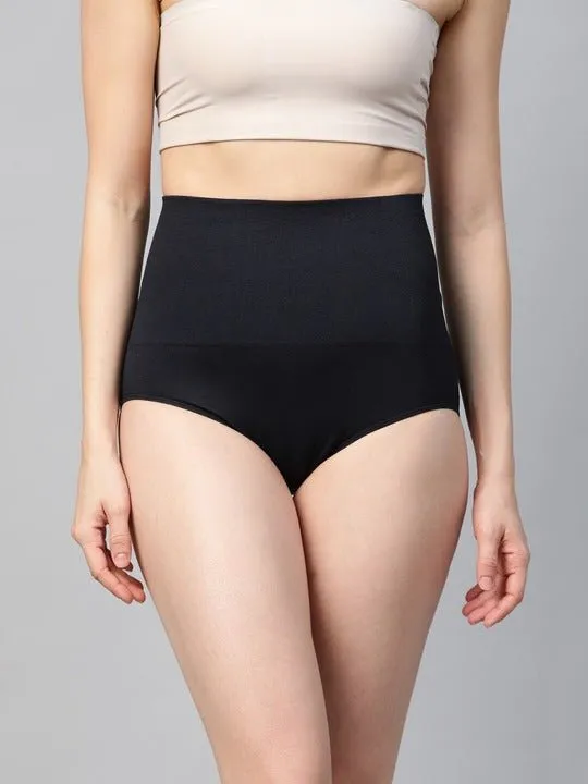 Black High-Waist Seamless Tummy Shaper