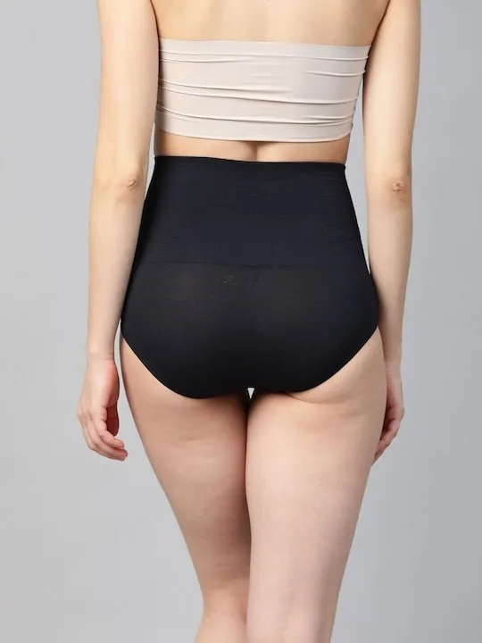 Black High-Waist Seamless Tummy Shaper