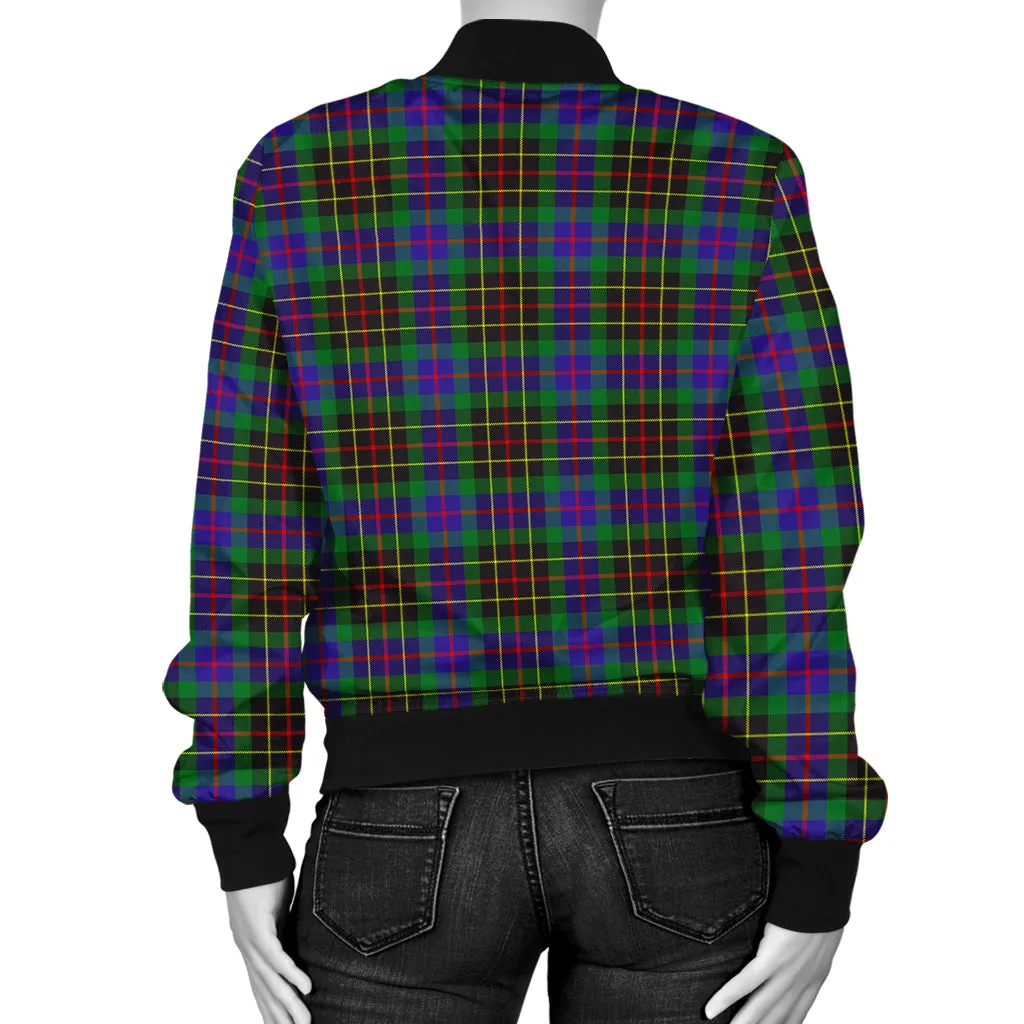 Brodie Hunting Modern Tartan Bomber Jacket with Family Crest