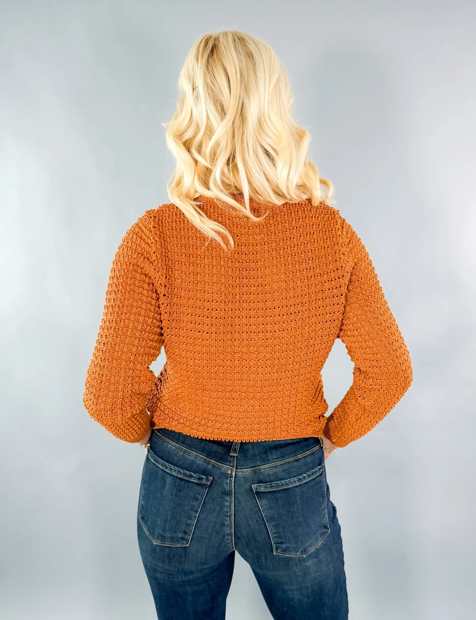 Cosmo Cinnamon Crochet Sweater