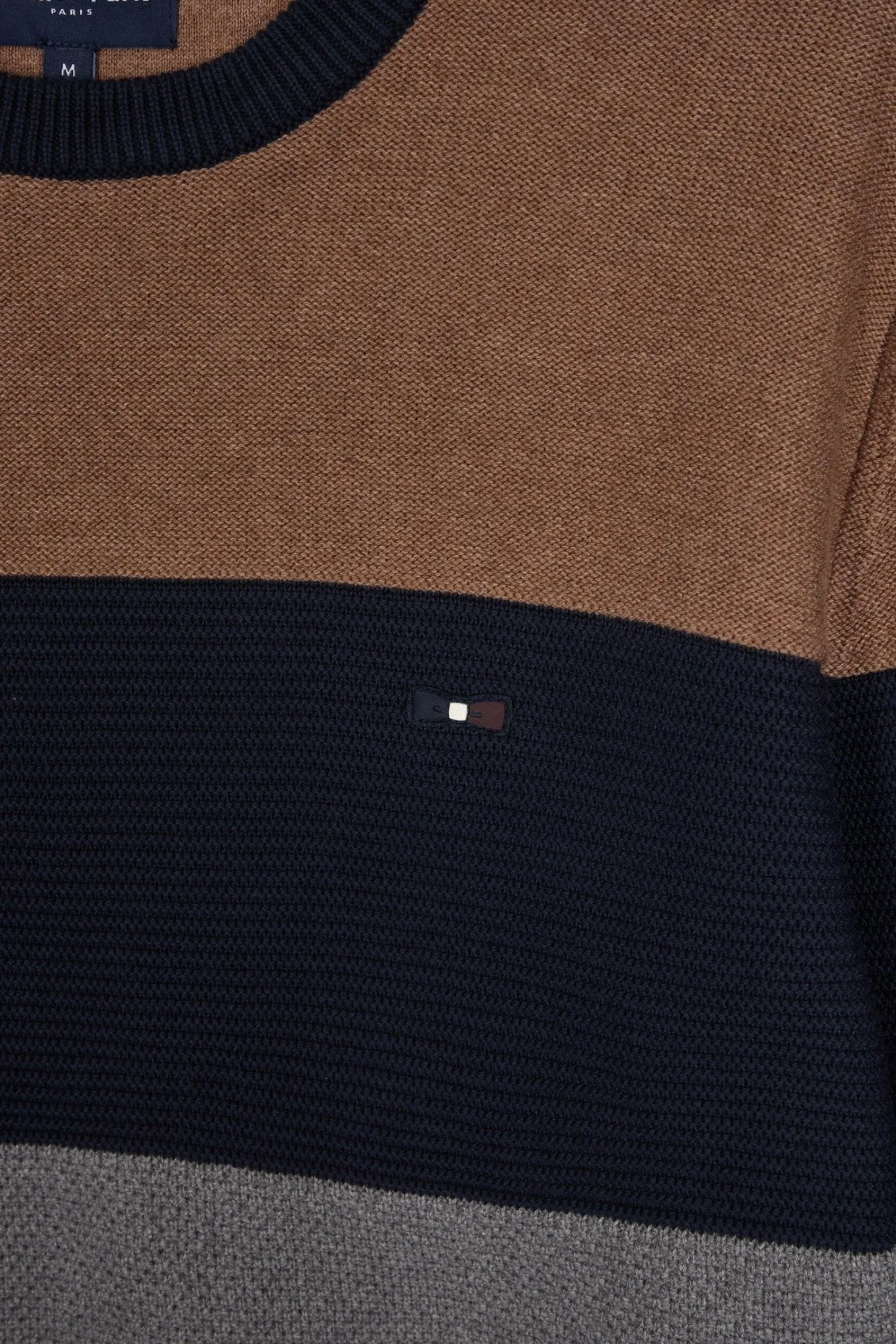 Eden Park Block Stripe Crew Neck Jumper