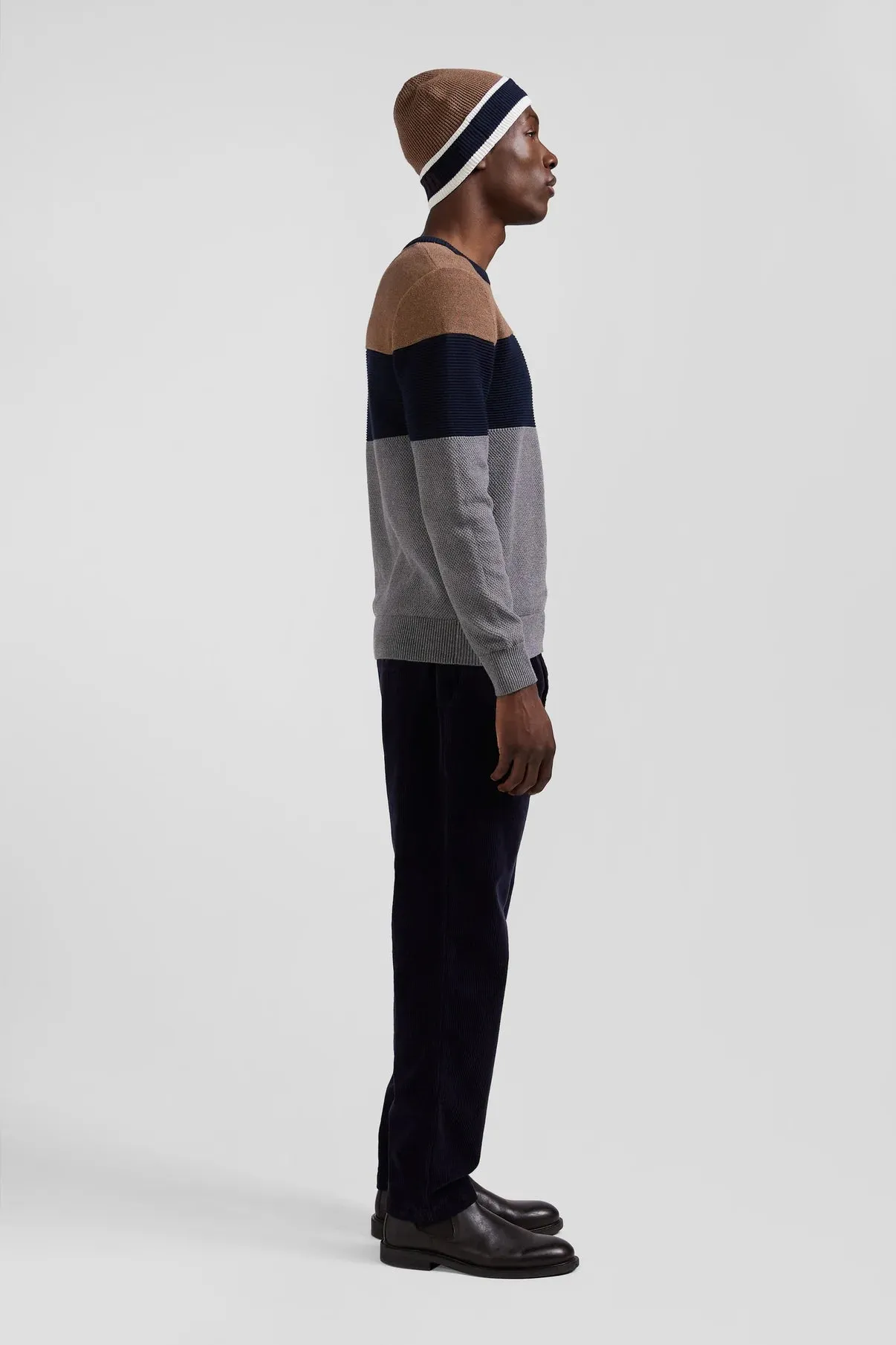 Eden Park Block Stripe Crew Neck Jumper