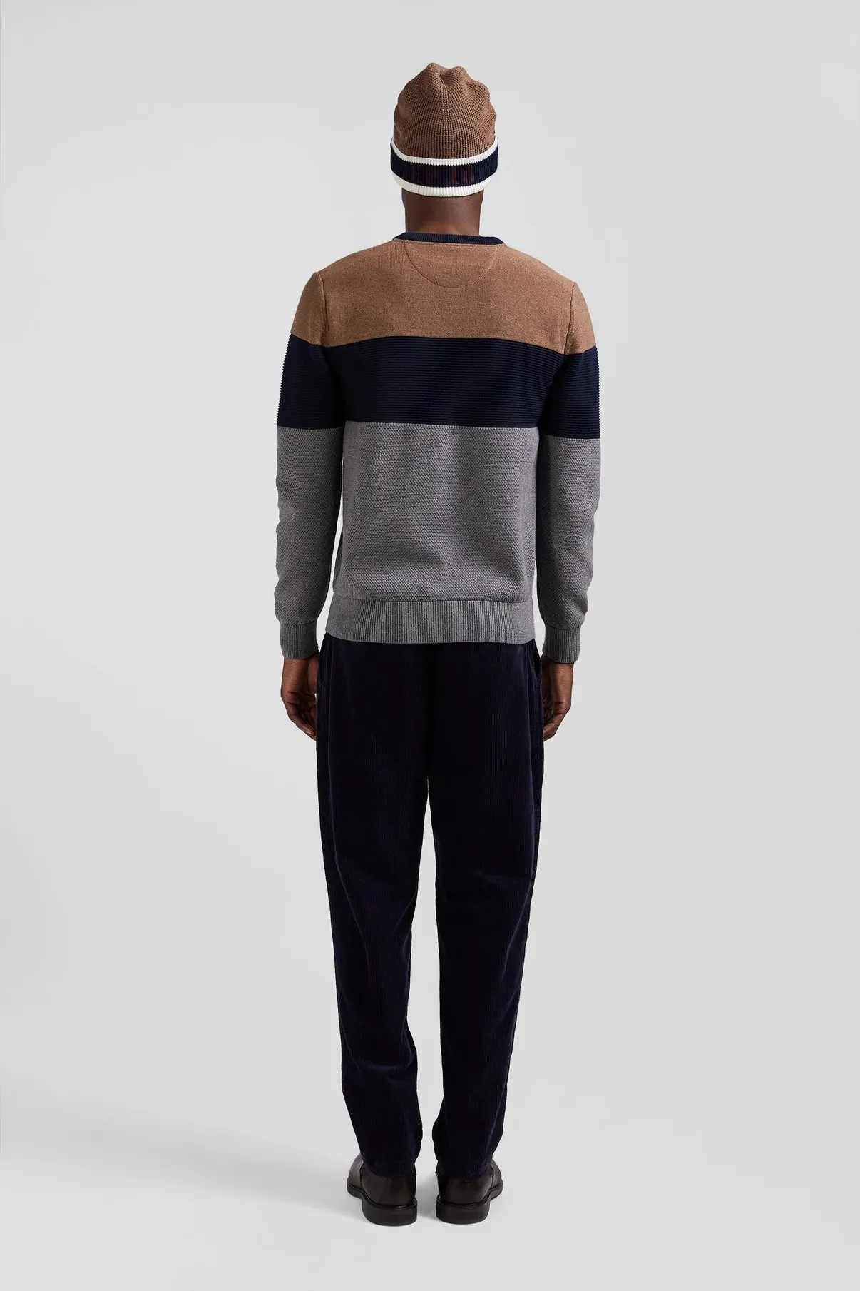 Eden Park Block Stripe Crew Neck Jumper