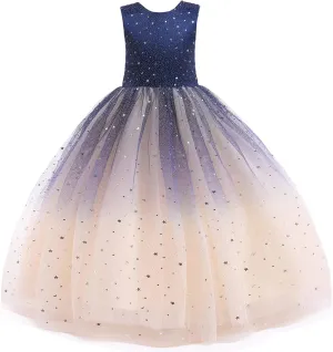 Flower Girls Tulle Dress Bridesmaid Sparkle Wedding Pageant Dresses Princess Birthday Party