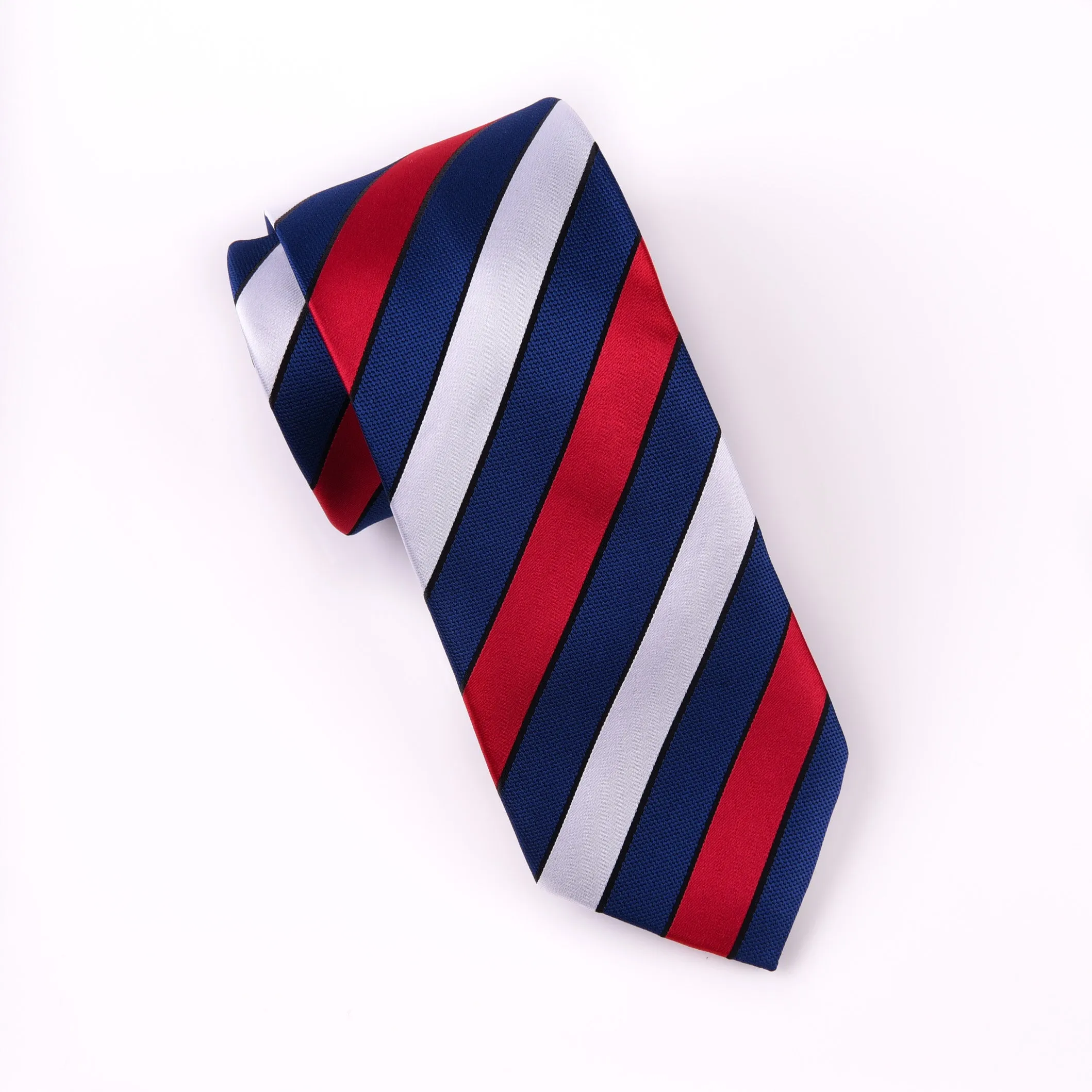 French Flag Style 3" Necktie Business Elegance  For Formal Business Occasion