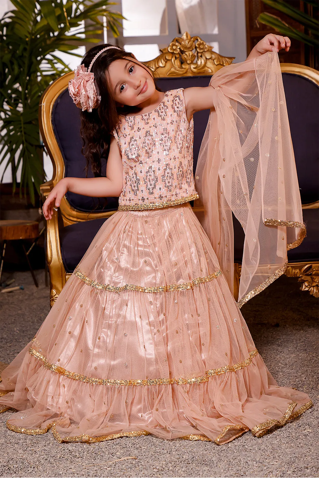 Geometric Textured Sequins Lehenga Choli | Mom & Me | L3111 & L123111