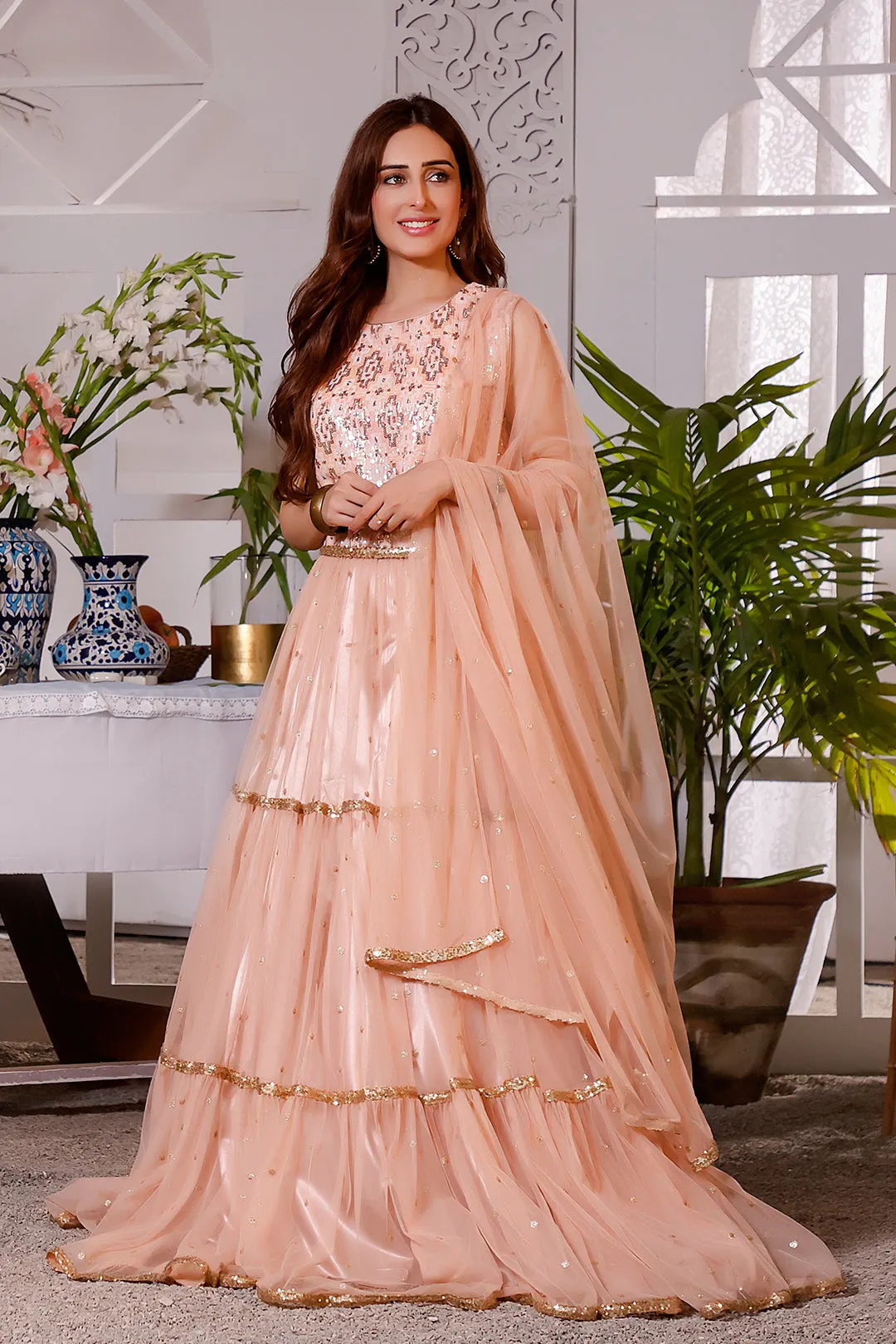 Geometric Textured Sequins Lehenga Choli | Mom & Me | L3111 & L123111