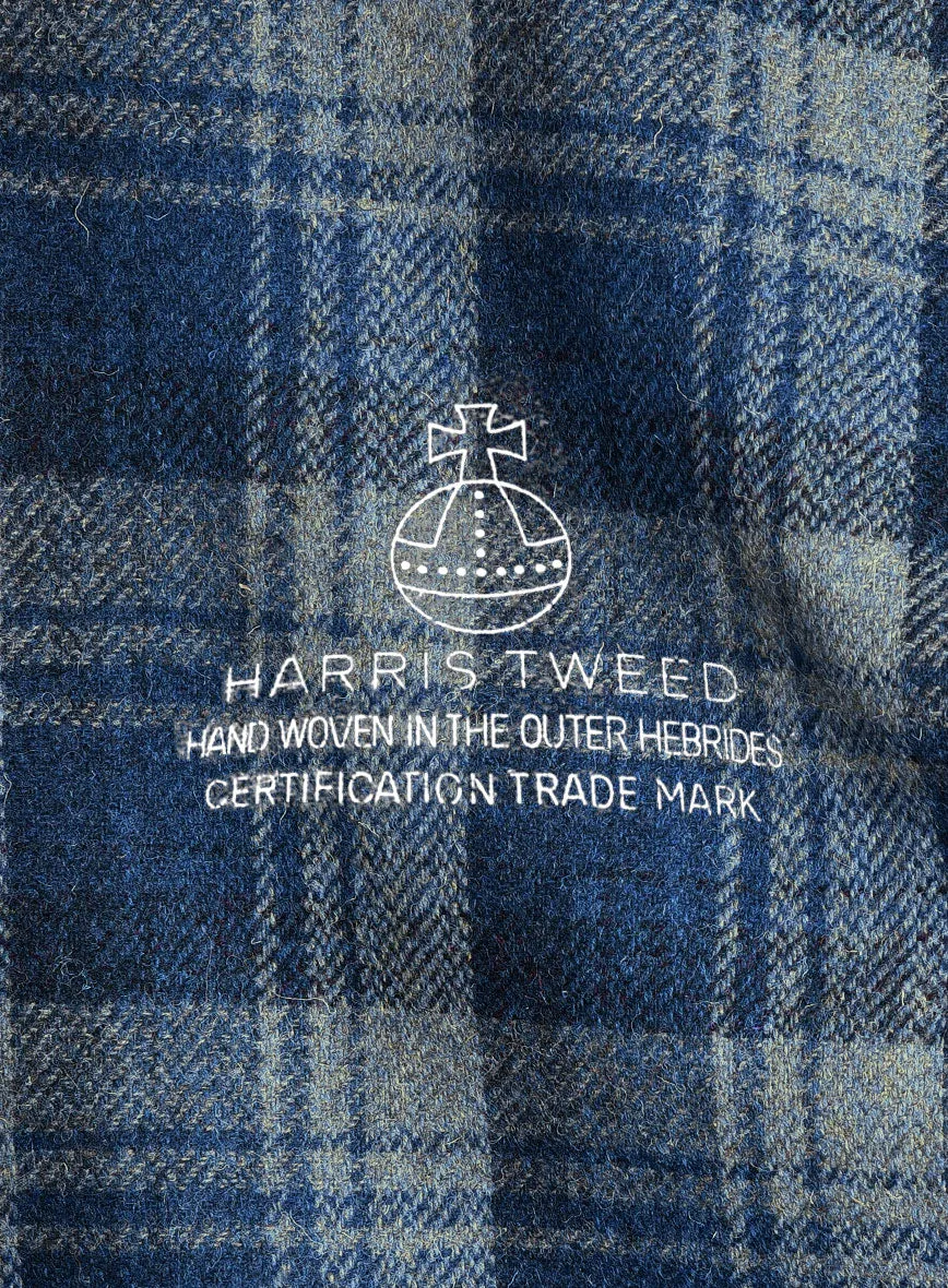 Harris Tweed Blue Tartan Jacket