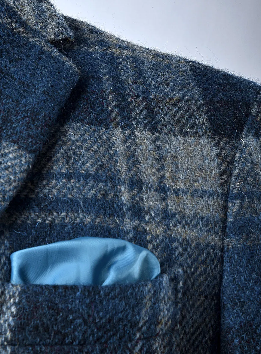 Harris Tweed Blue Tartan Jacket