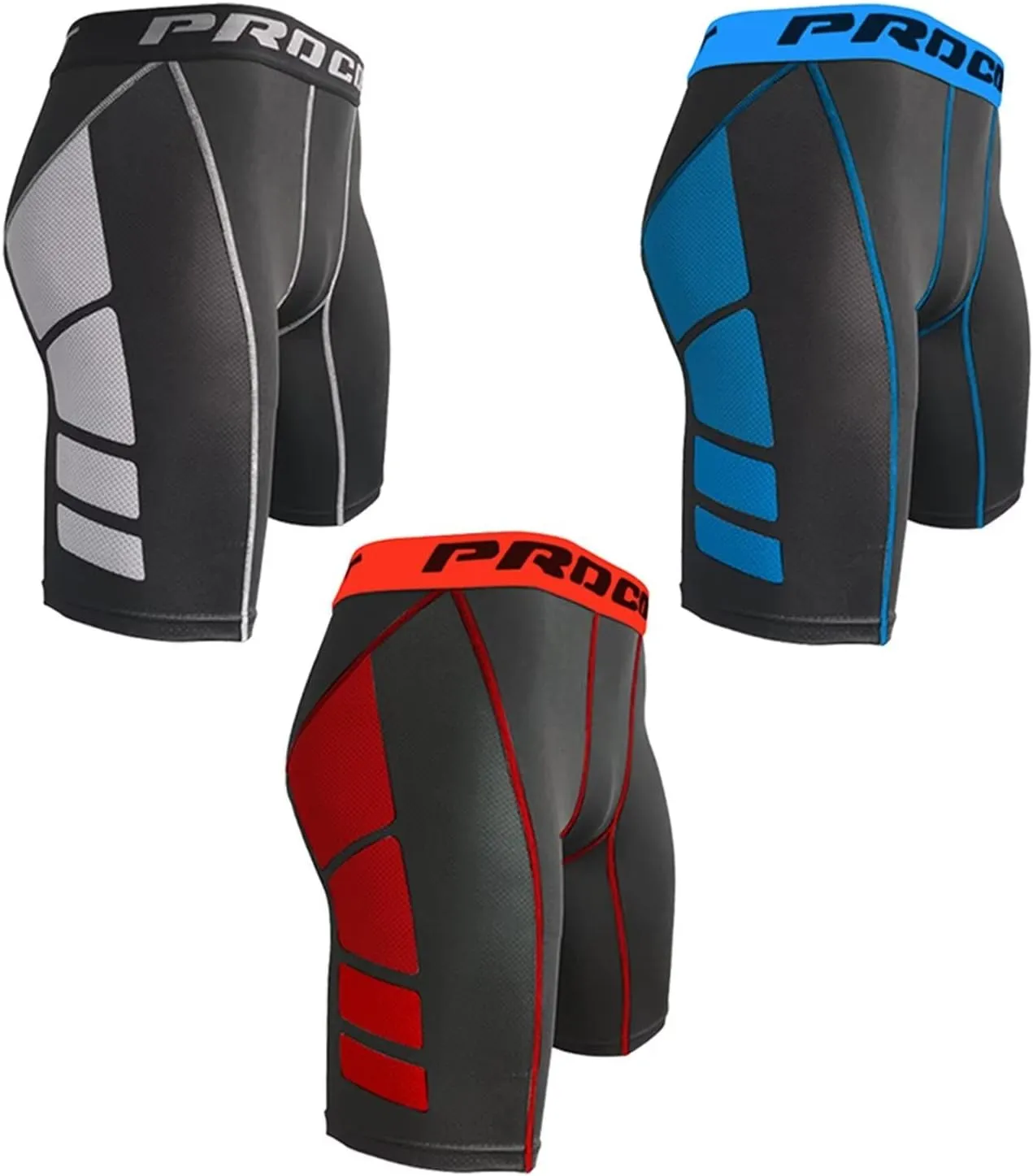 HNVAVQ 3 Pack Compression Shorts Mens Quick Dry Running Shorts Base Layers Men for Training,Basketball,Gym