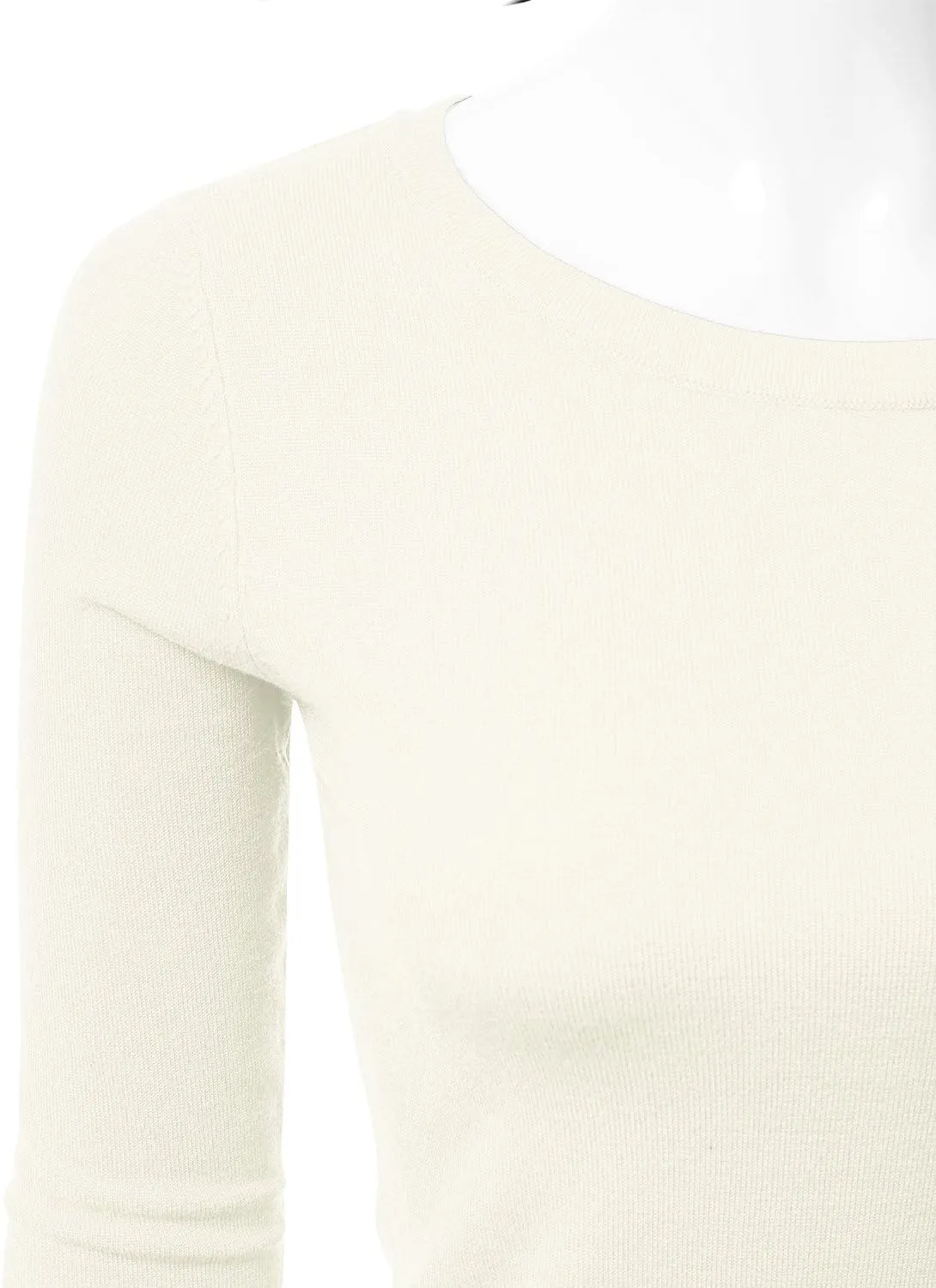 JJ Perfection Simple Soft Knit Sweater Crew Neck Long Sleeve Casual Basic Pullover Sweater Tops for Womens with Plus Size