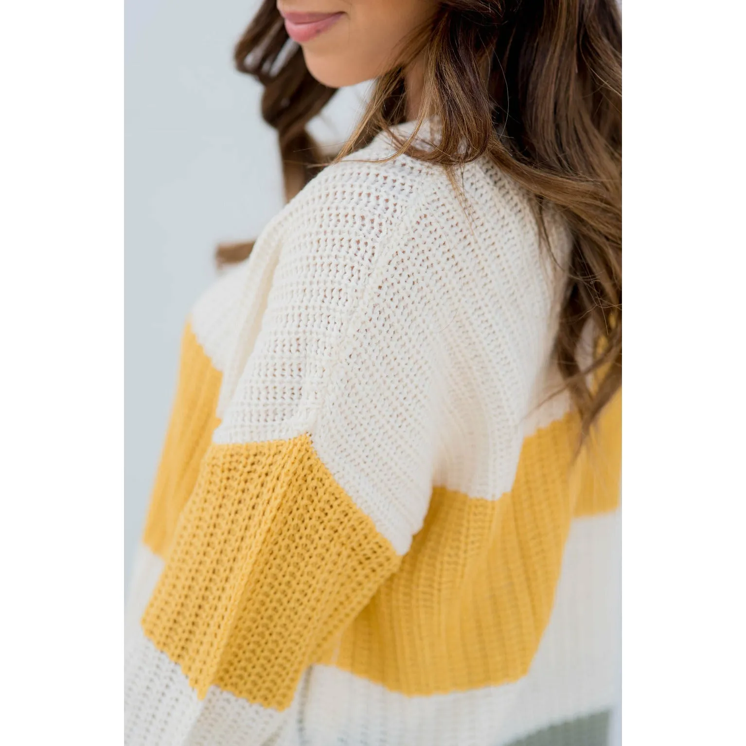 Large Bright Stripe Knit Sweater