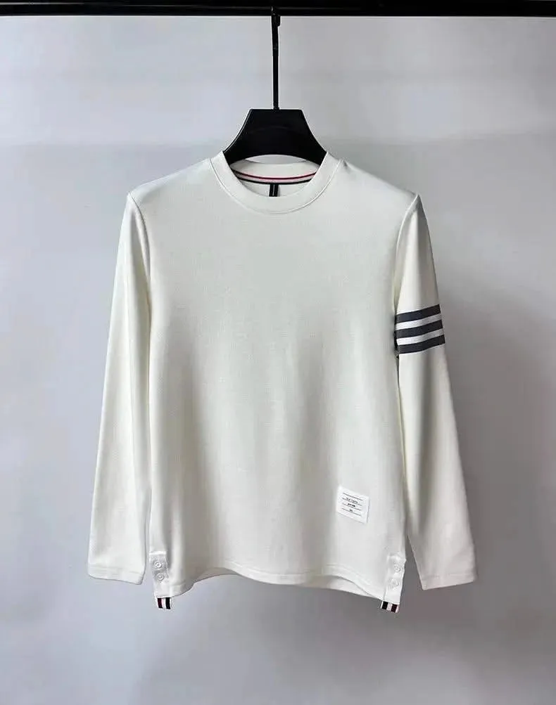 Luxury Velvet Long Sleeve Pullover T-Shirt for Men