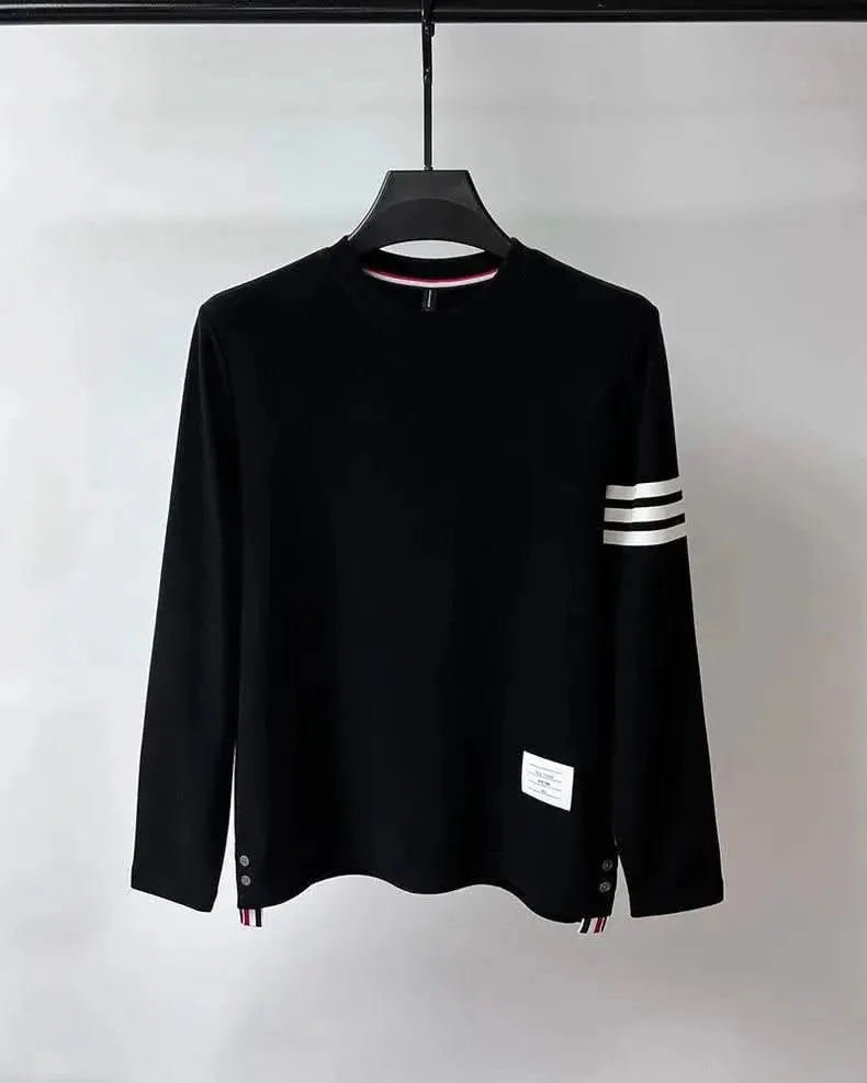 Luxury Velvet Long Sleeve Pullover T-Shirt for Men