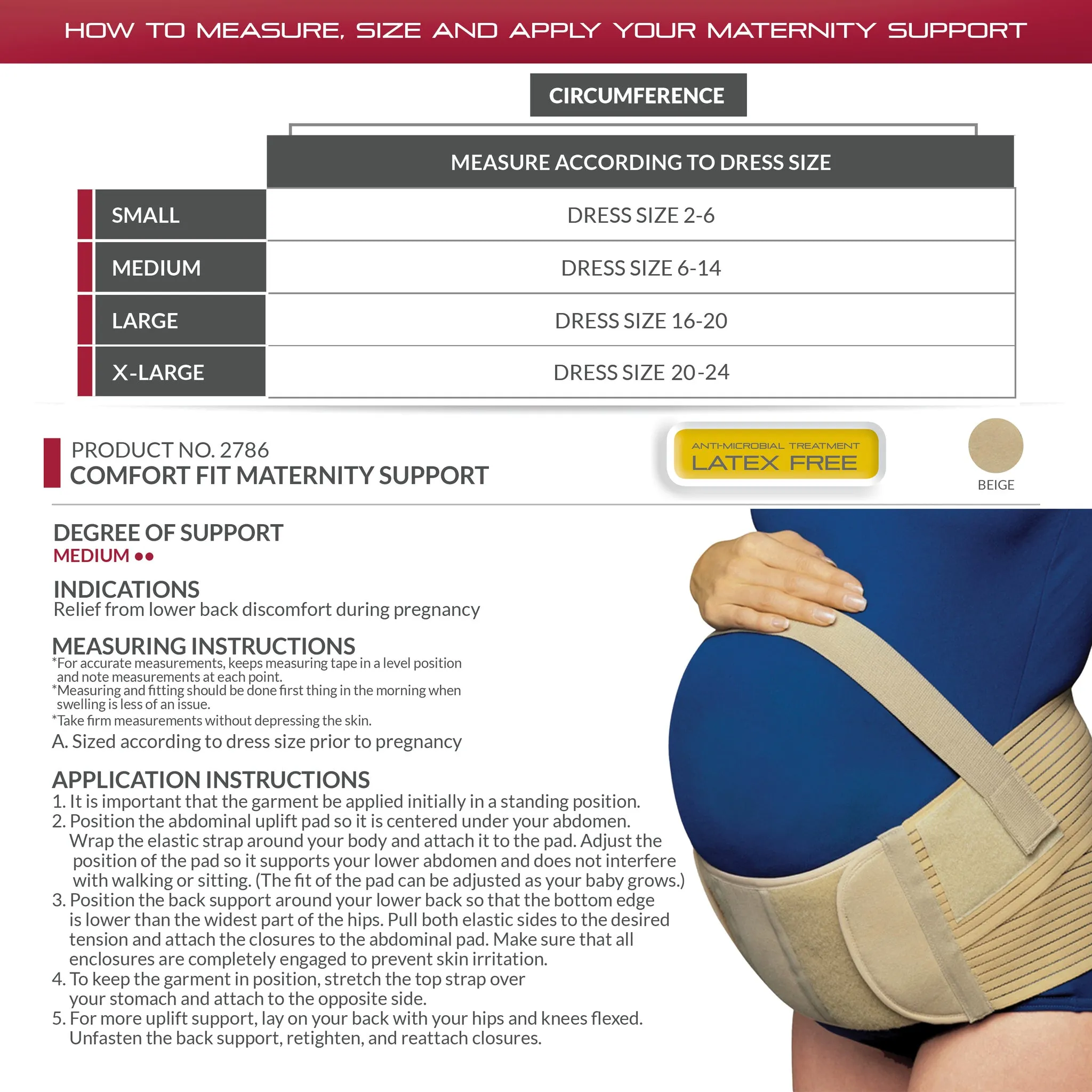 OTC Comfort Fit Maternity Support