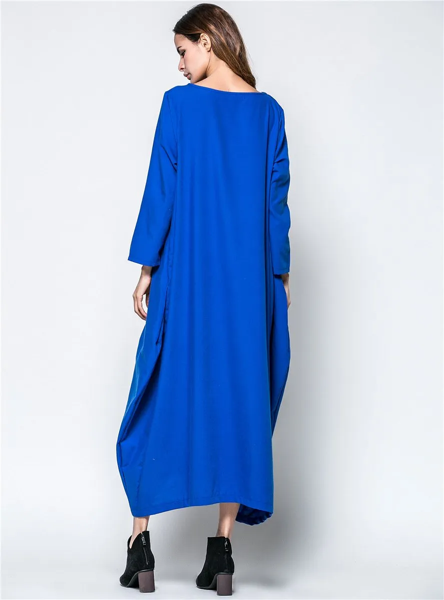 Plus Sizes Women Fall Long Cozy Dresses