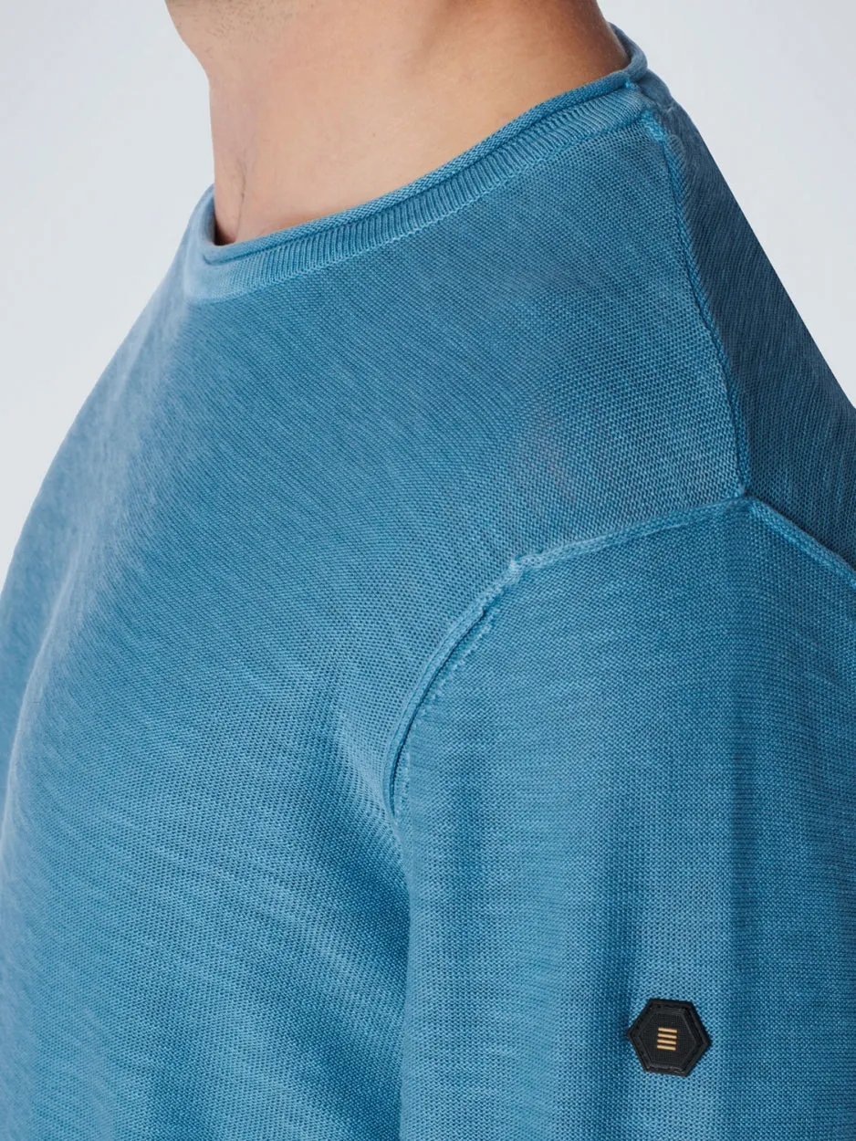 Pullover Crewneck Garment Dyed   Stone Washed | Blue