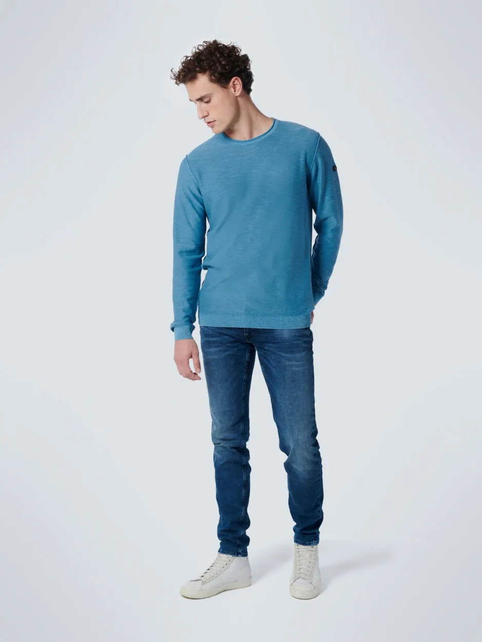Pullover Crewneck Garment Dyed   Stone Washed | Blue