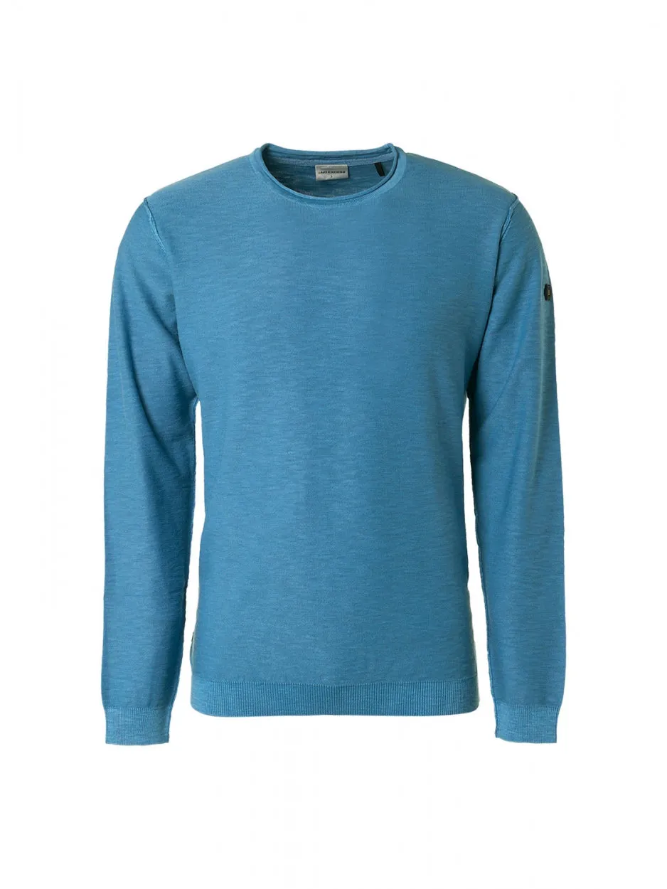 Pullover Crewneck Garment Dyed   Stone Washed | Blue
