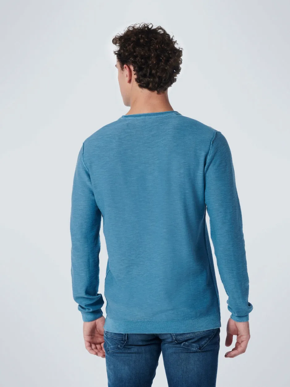 Pullover Crewneck Garment Dyed   Stone Washed | Blue