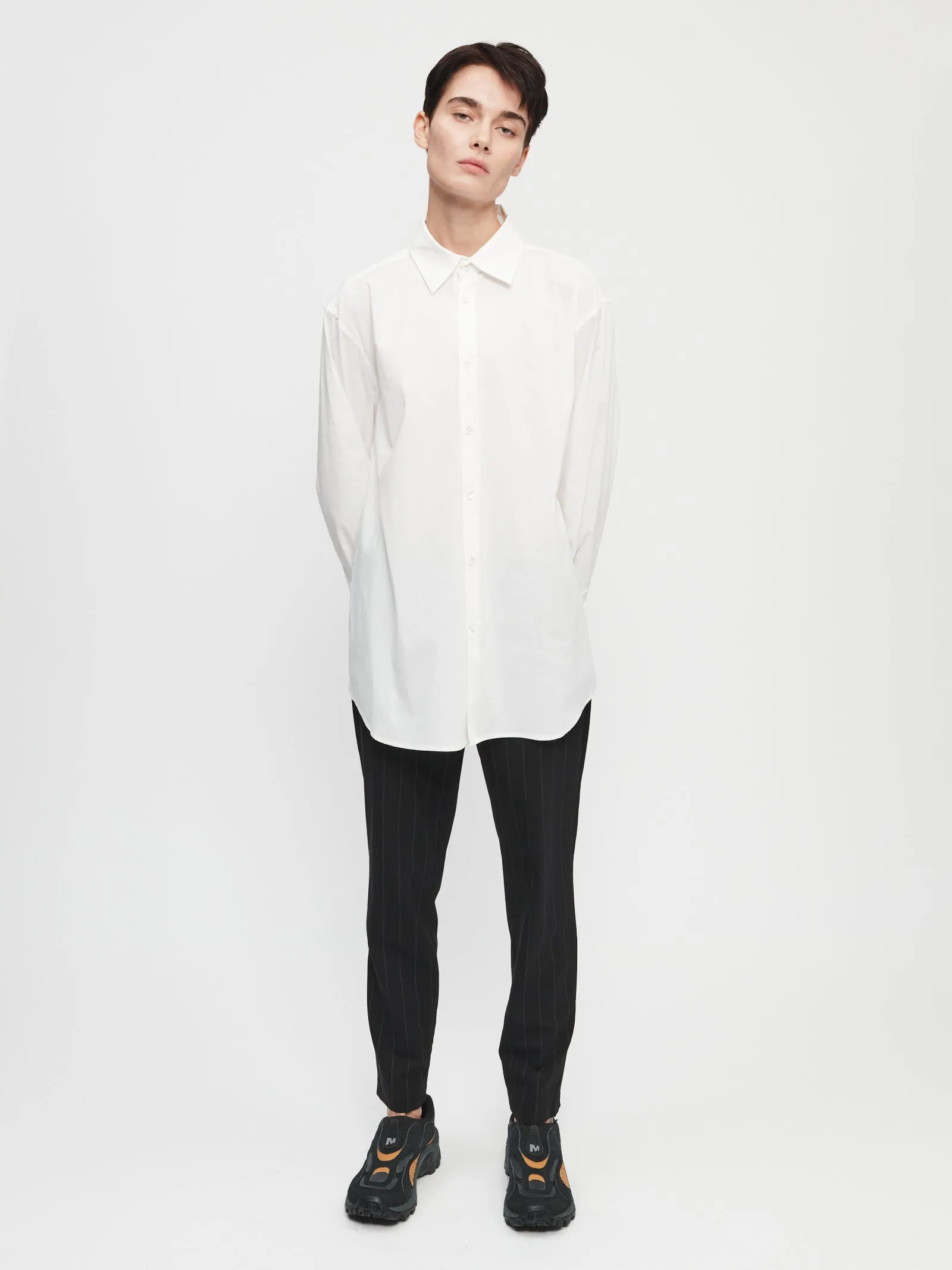Slim Long Shirt in White