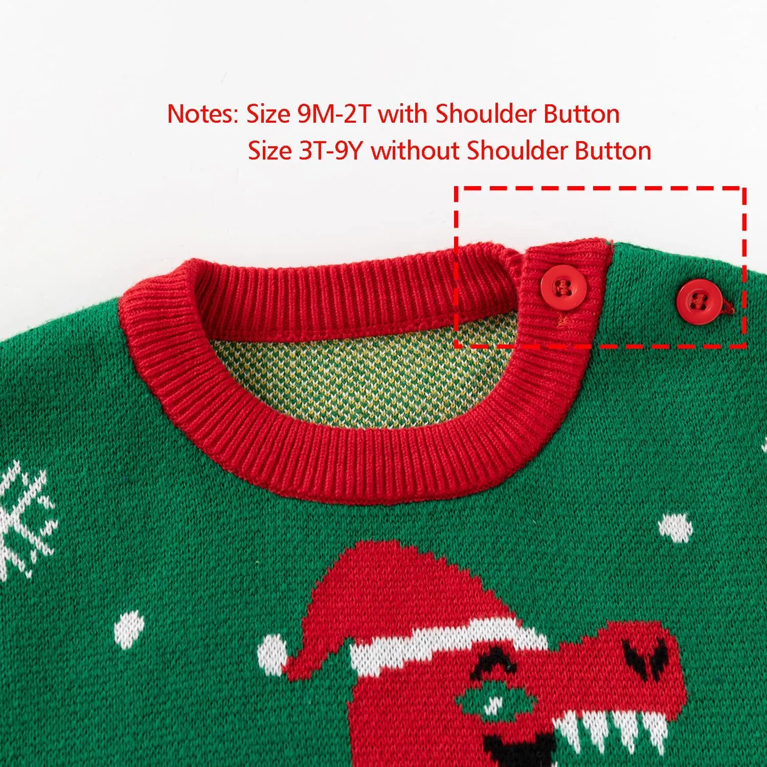 Ugly Christmas Sweater for Babies and Toddlers, Funny Dinosaur Santa Claus Knitted Sweatshirt Holiday Pullover Tops for Kids