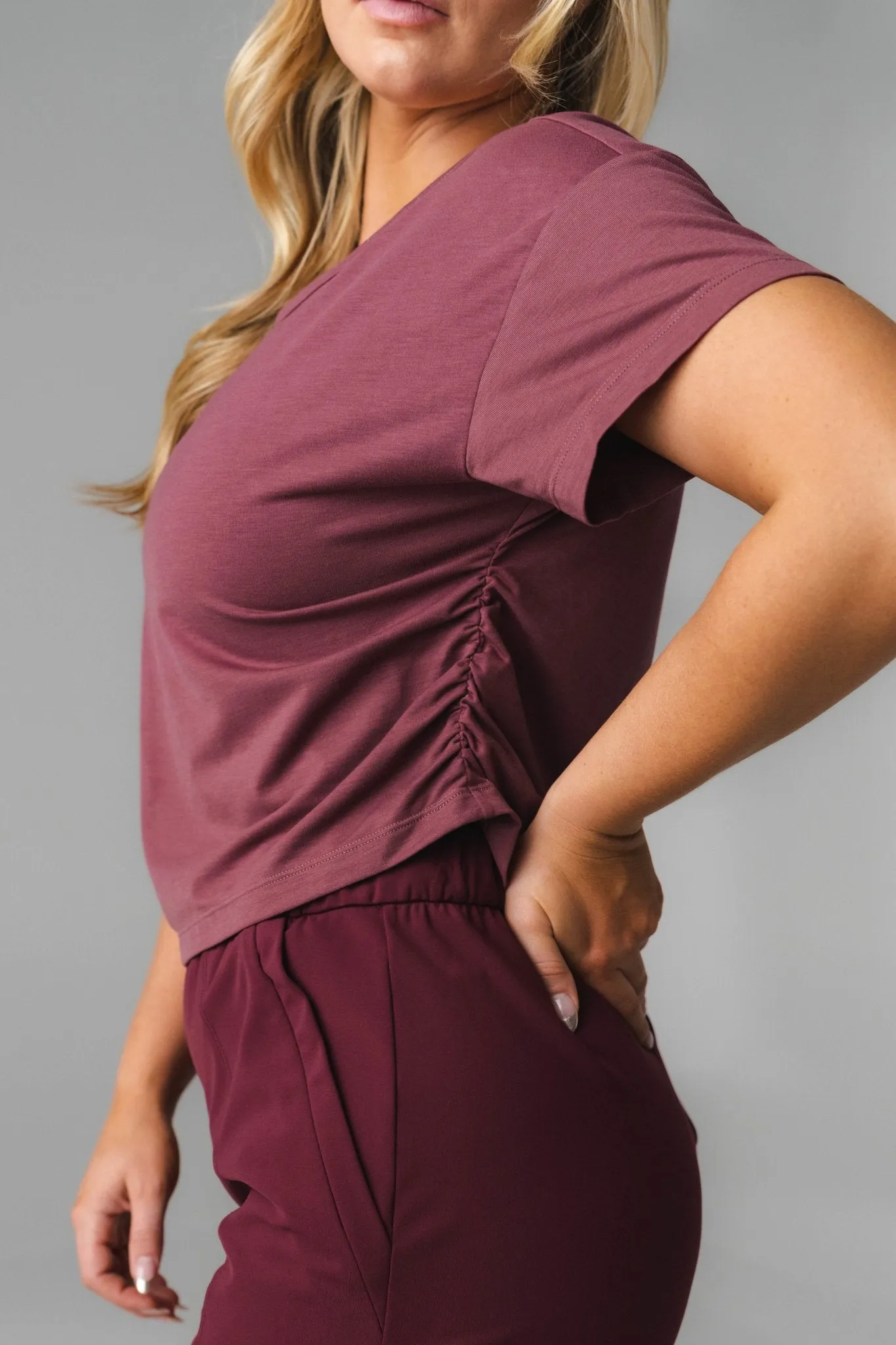 Vitality Versa Slouch Tee - Mauve
