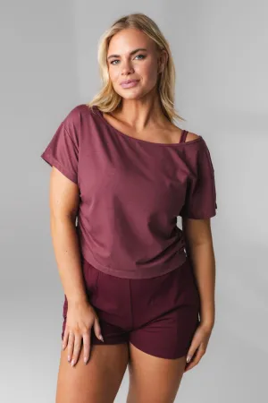Vitality Versa Slouch Tee - Mauve