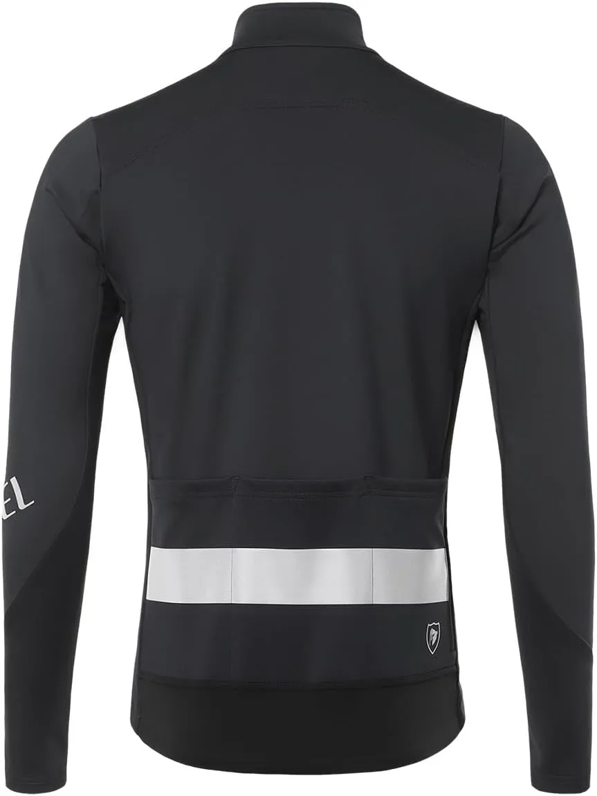 Winter Cycling Jacket for Men Windproof Thermal Fleece Road Bike Clothing Running Jacket Windbreaker Reflective