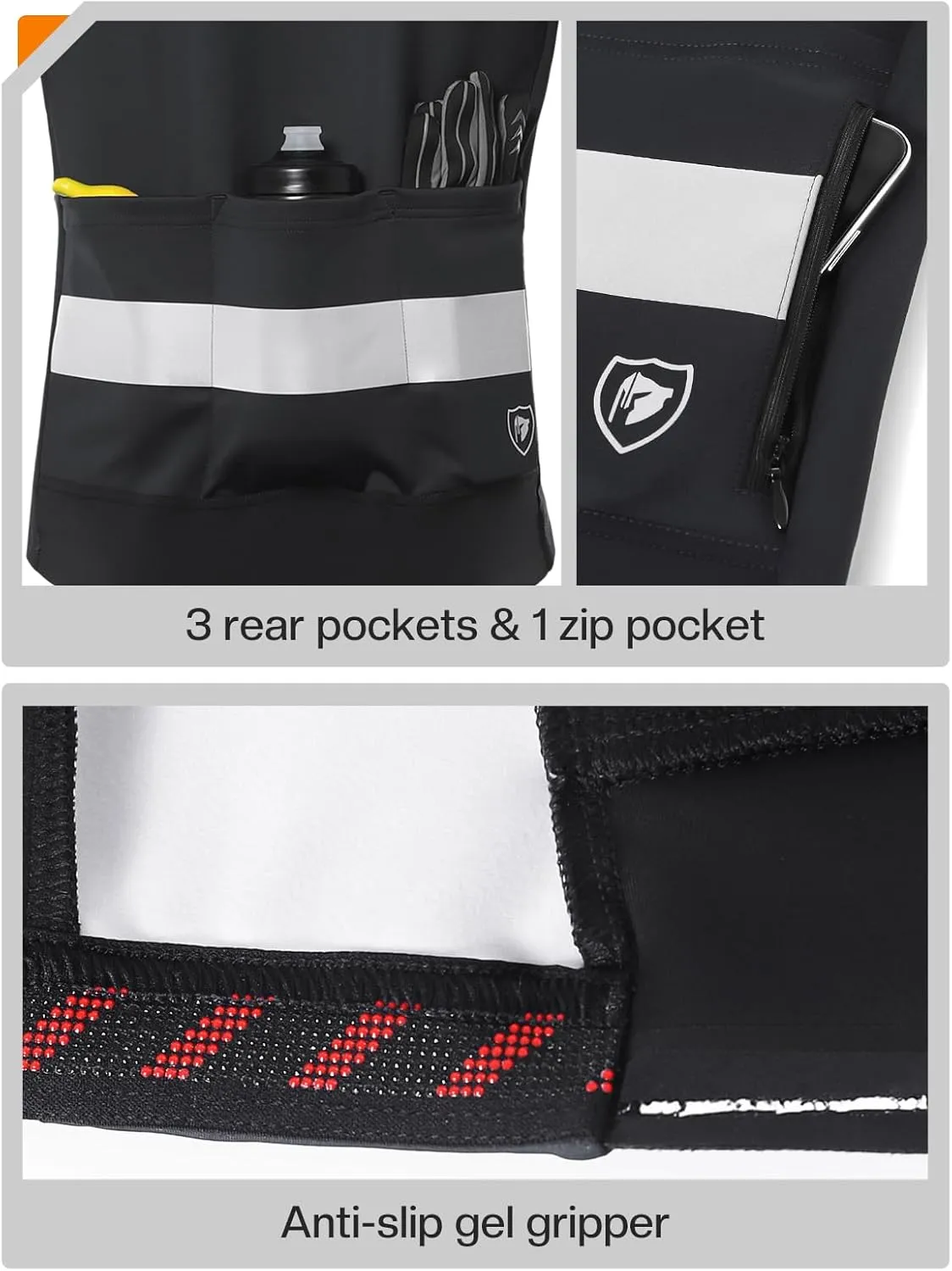 Winter Cycling Jacket for Men Windproof Thermal Fleece Road Bike Clothing Running Jacket Windbreaker Reflective