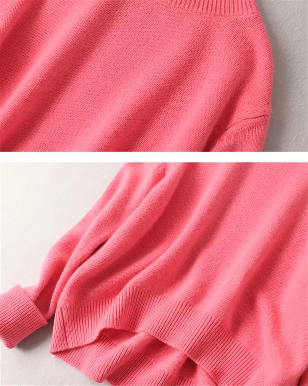 Winter Warm Women Sweater 100% Cashmere Sweater Turtleneck Knit Thick Oversized Pullovers