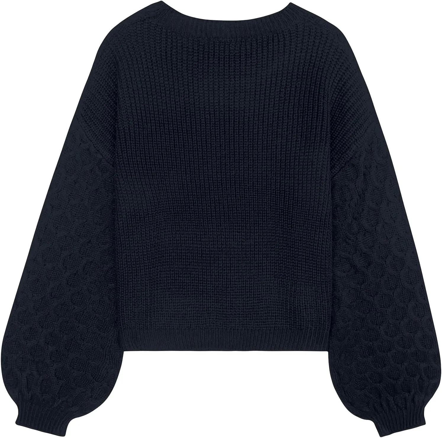 Womens Oversized Cute Heart Sweater Spring 2025 Lightweight Crewneck Cable Knit Sleeve Pullover Top