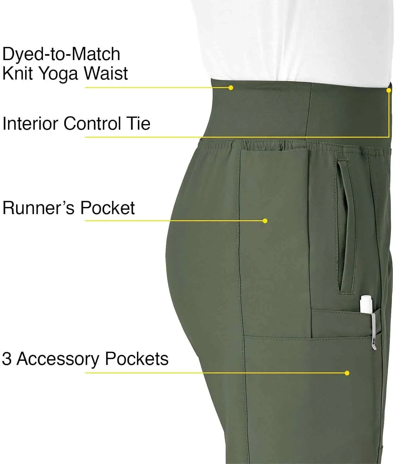 WonderWink Women's 5555 Comfort Waist Cargo Jogger Scrub Pant