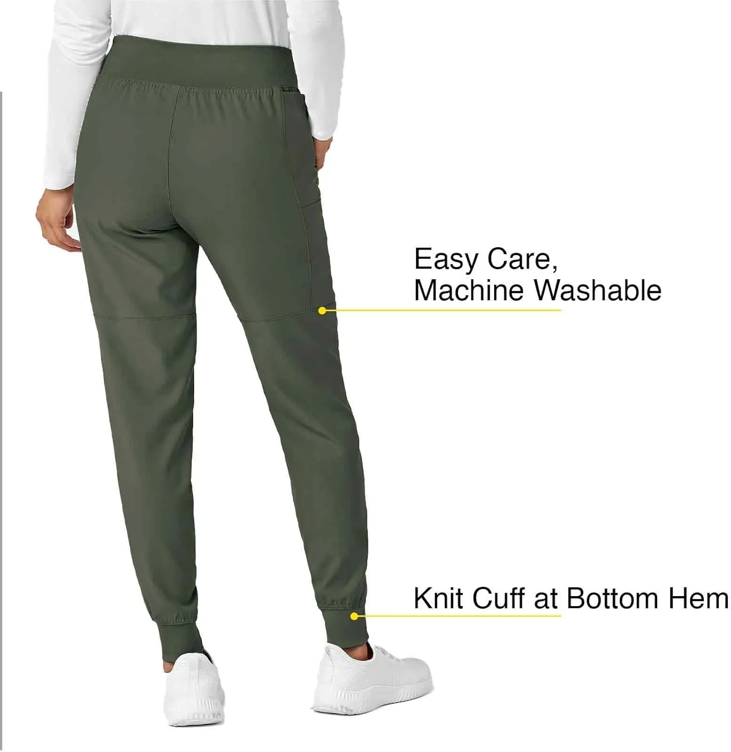 WonderWink Women's 5555 Comfort Waist Cargo Jogger Scrub Pant