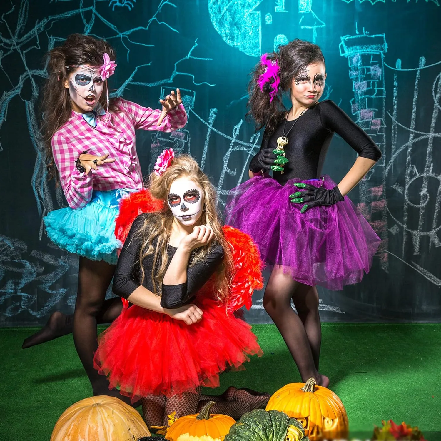 XINXIYAN Tutu Skirts for Women 4 or 5 Layers Girls Halloween Costume Adult Party Favor Dance Tulle Skirts