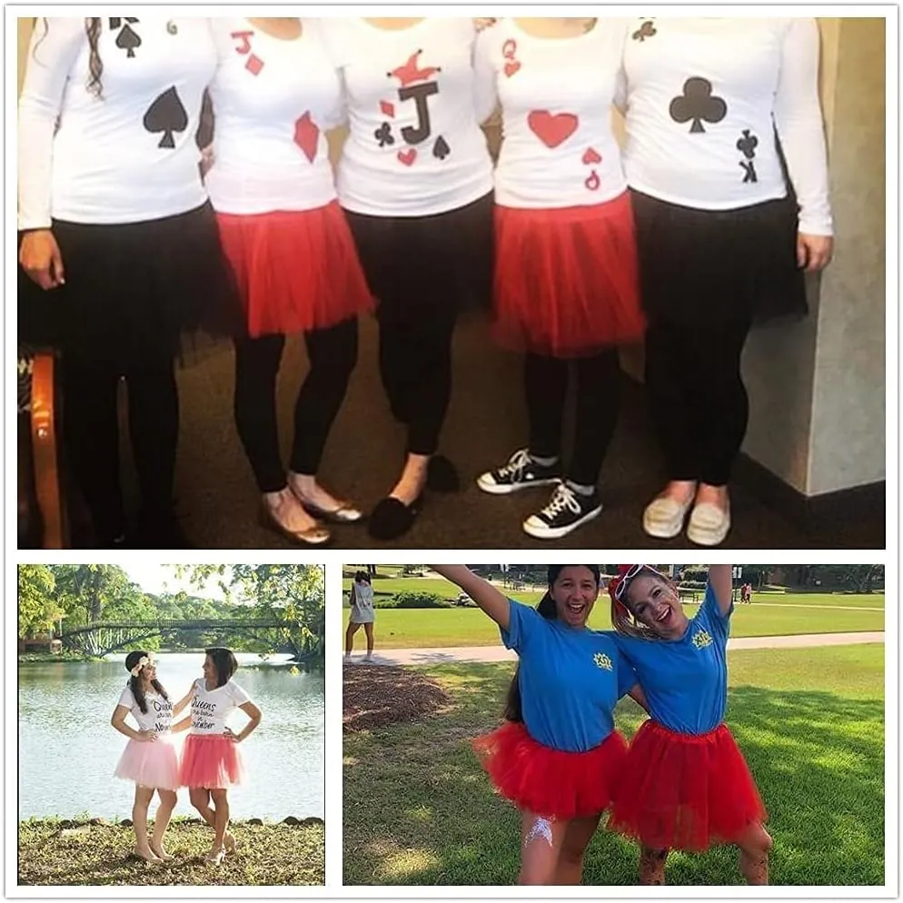 XINXIYAN Tutu Skirts for Women 4 or 5 Layers Girls Halloween Costume Adult Party Favor Dance Tulle Skirts