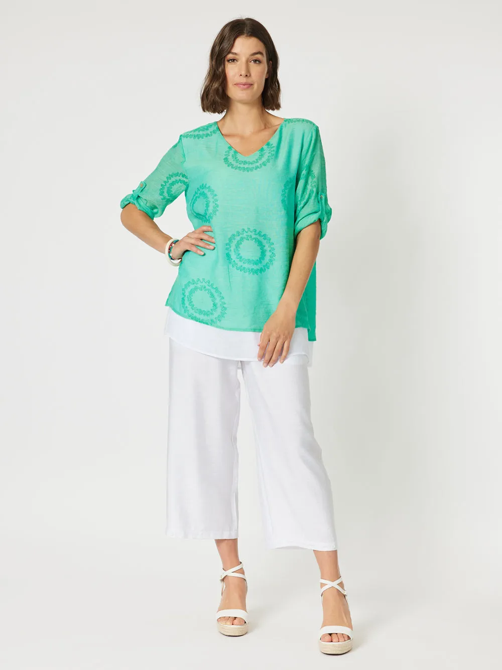 Zig Zag 2 In 1 Top - Spearmint