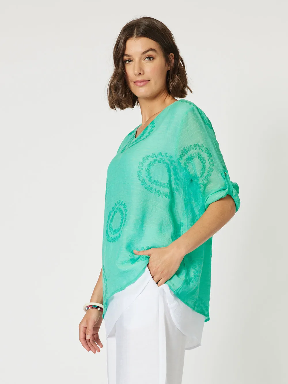 Zig Zag 2 In 1 Top - Spearmint