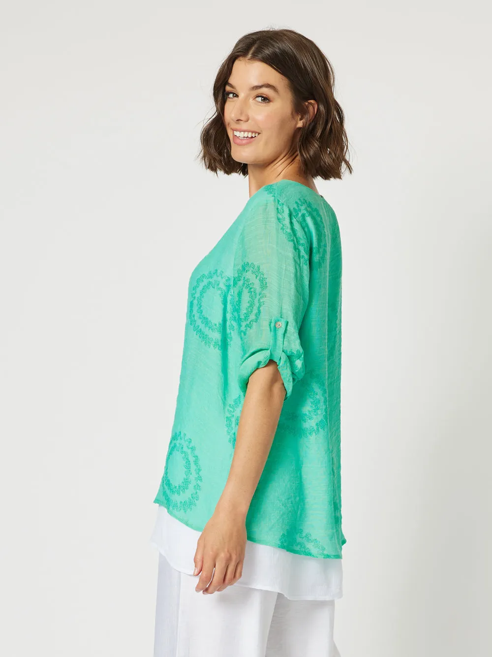Zig Zag 2 In 1 Top - Spearmint